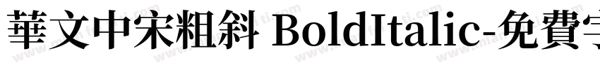 华文中宋粗斜 BoldItalic字体转换